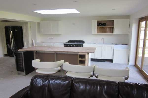 Kitchen installation complete - client to arrange flooring to be fitted directly with supplier.